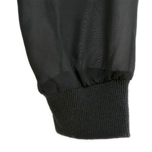 Kendall & Kylie Bomber Jacket Zip Floral Sheer Raglan Sleeve Lightweight S - Picture 5 of 8